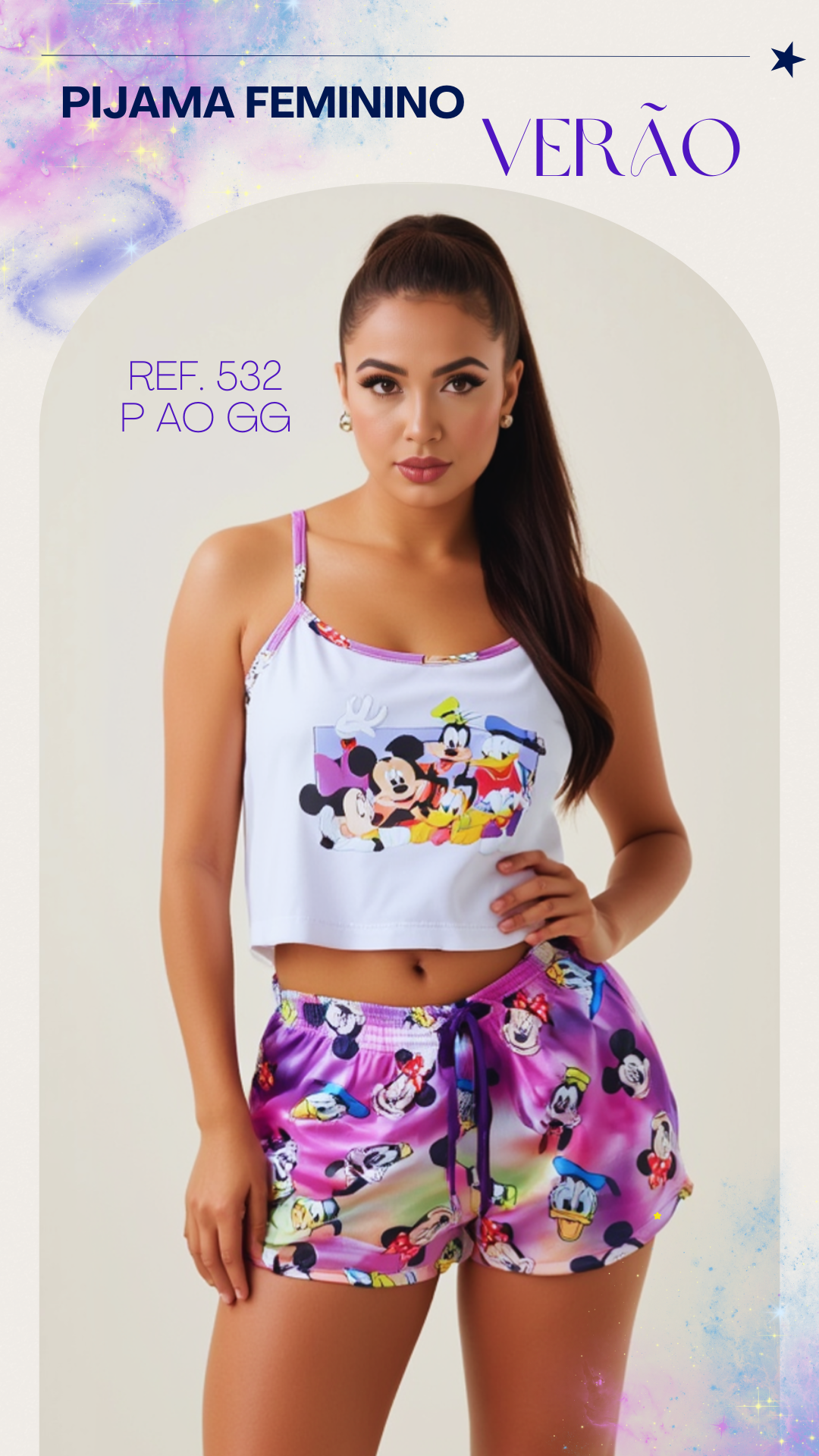 Pijama Verão Cropped Ref. 532 — foto 1 de 1